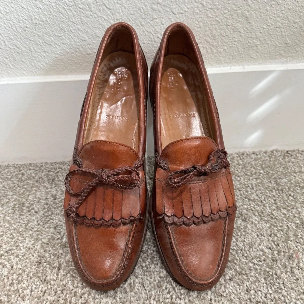 Allen Edmonds Woodstock Braided Kiltie Chili‎ Slip-On Loafers Size 11.5 Office
